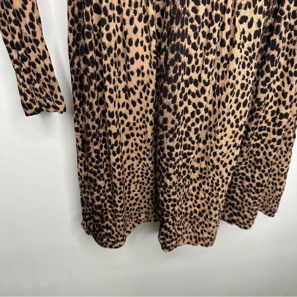 H&M Animal Print Long Sleeve Dress sz 8 - Picture 4 of 12